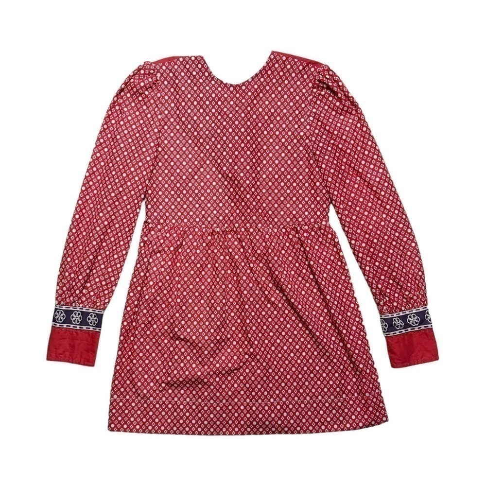 Alix of Bohemia Red Ruby Doll Long Sleeve Mini Dress US L